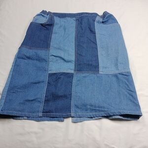 Blair women's medium patchwork denim skirt